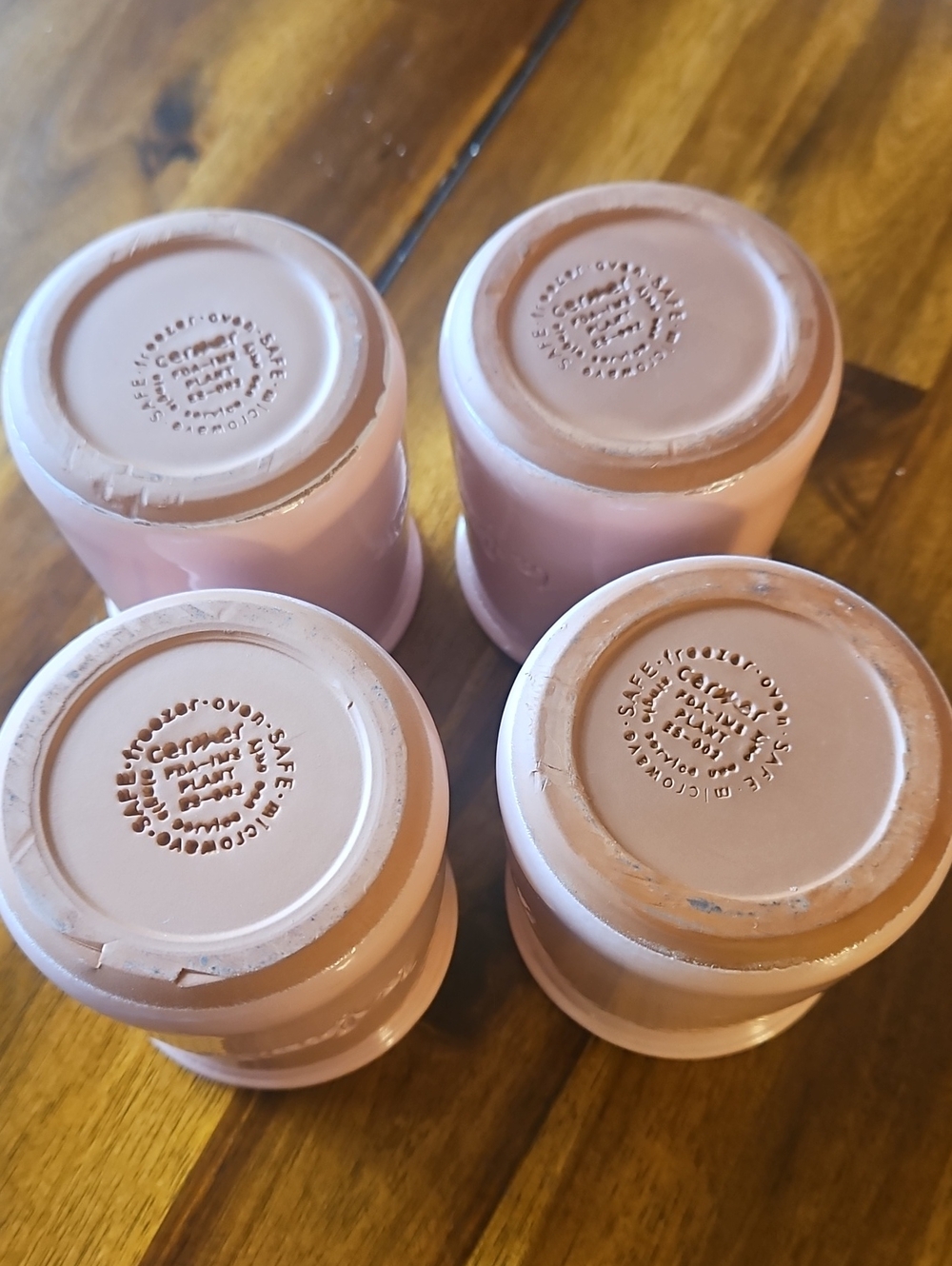 La Fermiere Reuseable Ceramic Jars . Set Of 4 In Pastel Pink - Picture 3 of 4